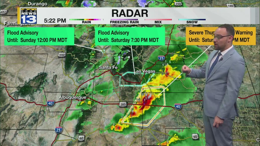 Strong storms continue to move across New Mexico