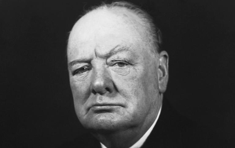 A symbol for vanished England: Winston Churchill - Corbis Historical