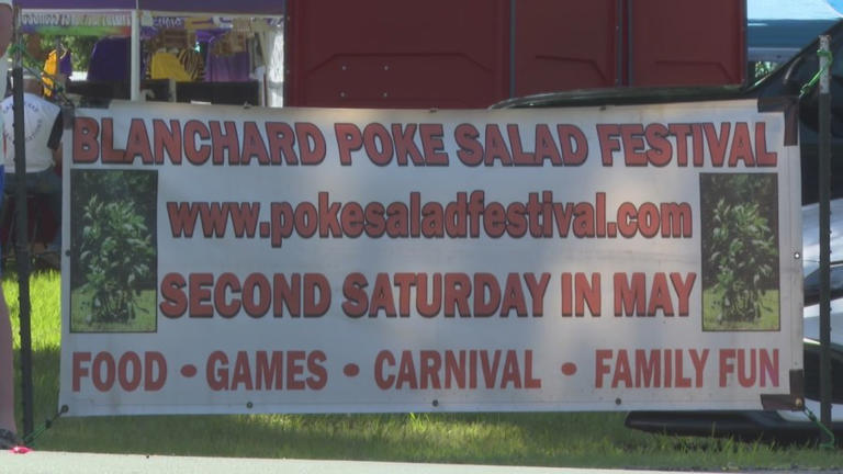 Blanchard’s Poke Salad Festival brings community water slides, treasure hunts, and a car show