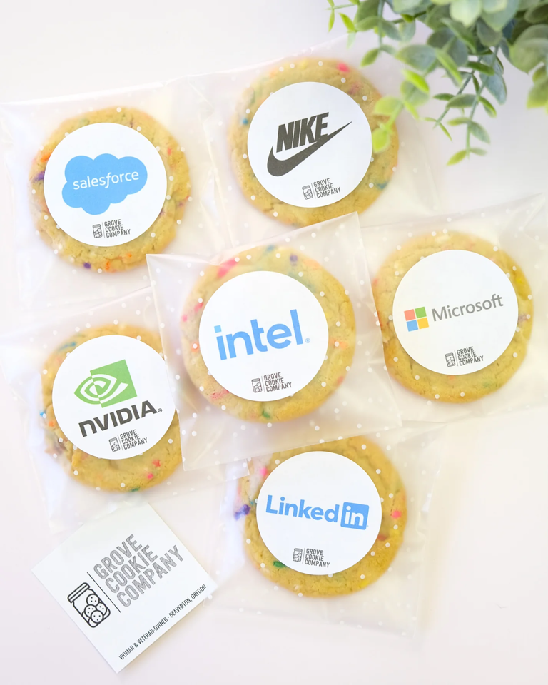Grove Cookie Company Brings Business Logo Cookies to Your Employees and B2B Prospects