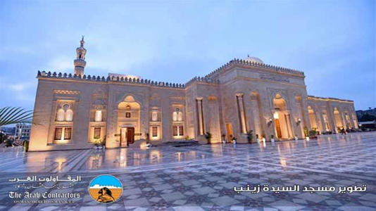 افتتاح السيسي مسجد السيدة زينب بعد تطويره (3)