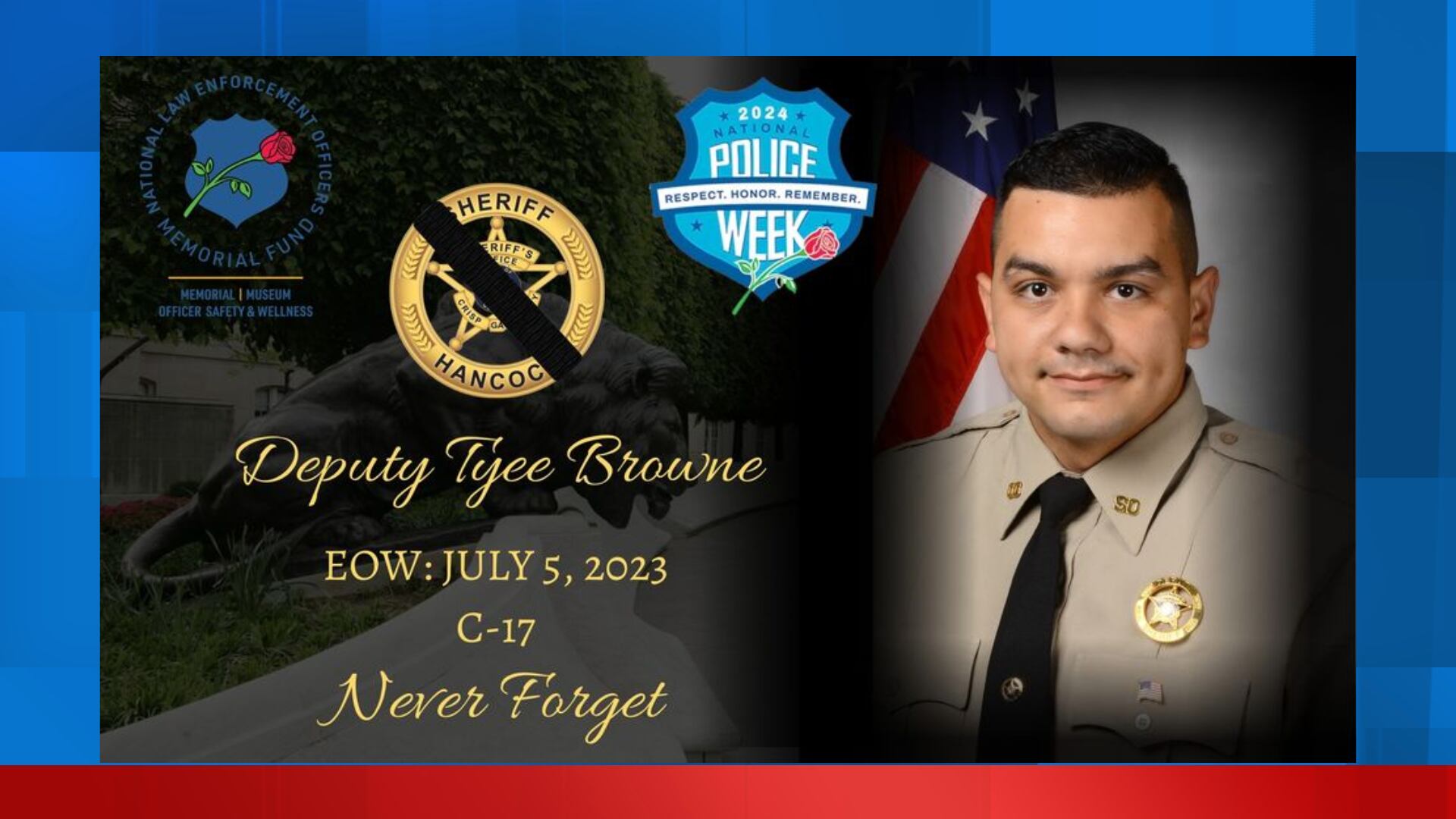 Crisp County Sheriff’s Office Remembers Deputy Tyee Browne For National ...