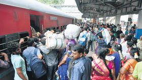 Election frenzy chokes bus, railway stations across Andhra Pradesh
