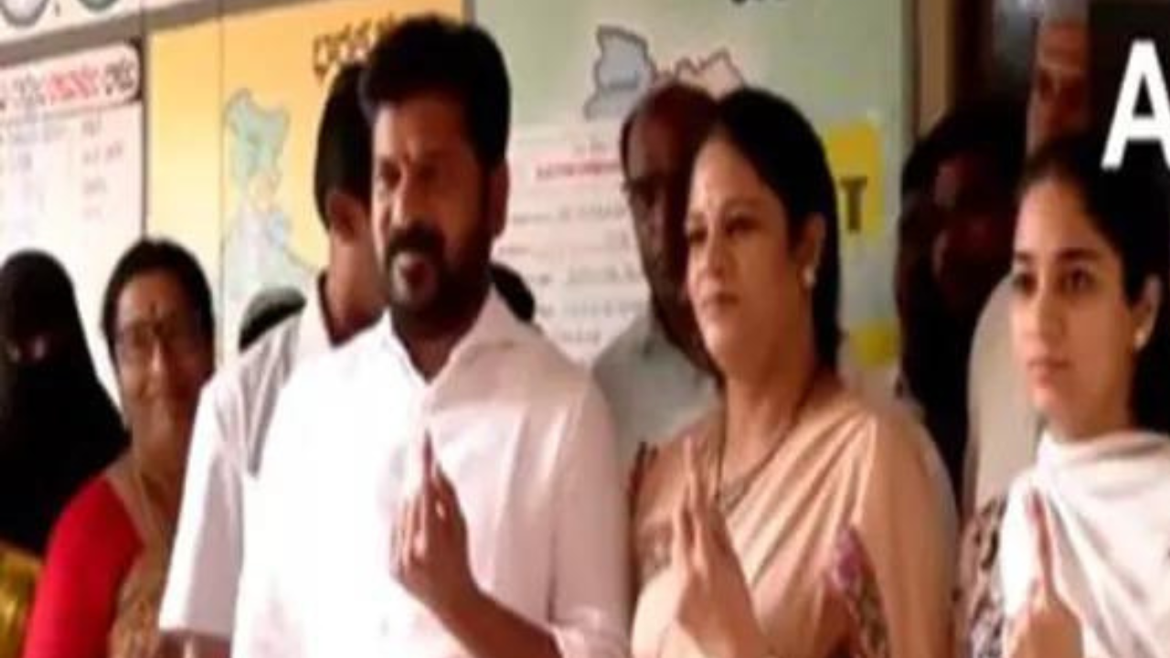 Telangana CM Revanth Reddy Casts Vote In Kodangal, Says 'voting Is Our ...