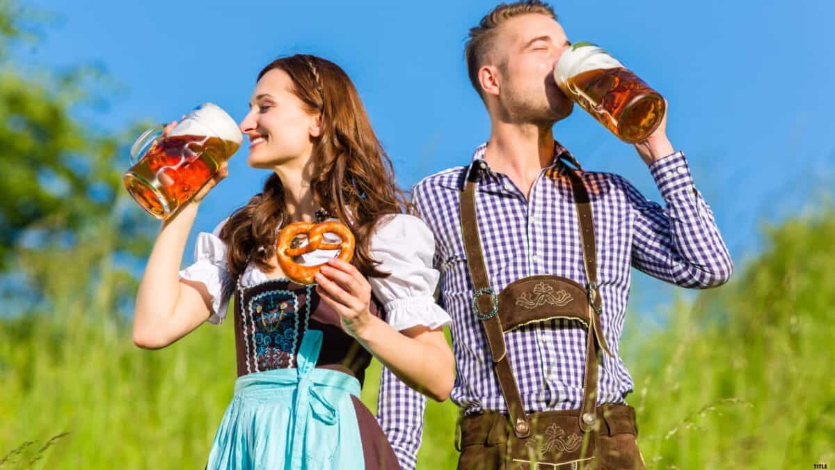 <p><strong>Pronunciation: beer</strong></p><p>A useful word to know before traveling to Germany is “Bier,” meaning “Beer” in English. While it’s similar to its English counterpart, you could probably get by without knowing it, it’s still one of my favorites. Germany is renowned for its outstanding beer, particularly during Oktoberfest, which offers incredible brews and a lively atmosphere.</p><p>While cold beer is often seen in bottles, another popular way to enjoy it in Germany is in a stein. A stein is like a pint glass but much bigger. It holds 1 liter, which is about 34 ounces. This is how draft beer is commonly served in Germany, so it’s good to know before you visit.</p>