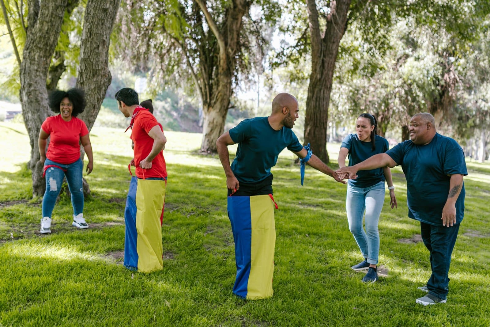 Image Credit: Pexel / RDNE Stock project <p><span>Sack races promote balance and coordination while also encouraging a spirited competitive atmosphere. This game is great for outdoor family gatherings and can lead to lots of laughter and joy.</span></p>