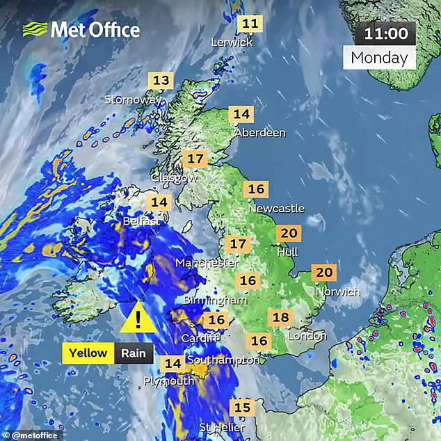 Met Office Issues Severe Rain Warnings After Storm Ended 27c Hot Spell