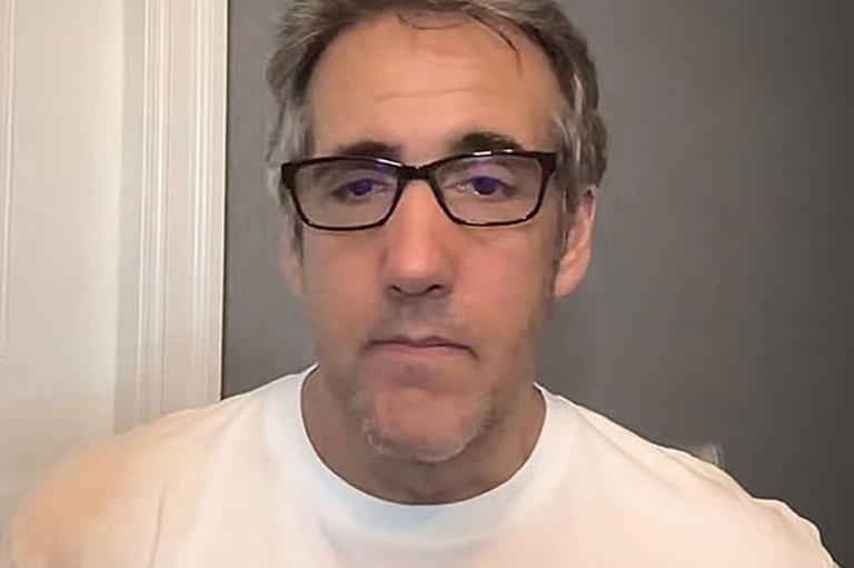 Michael Cohen posted a TikTok of him in a t-shirt with Trump behind bars