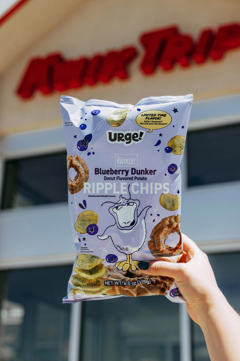 Kwik Trip's Blueberry Dunker potato chips will hit stores this weekend for a limited time.
