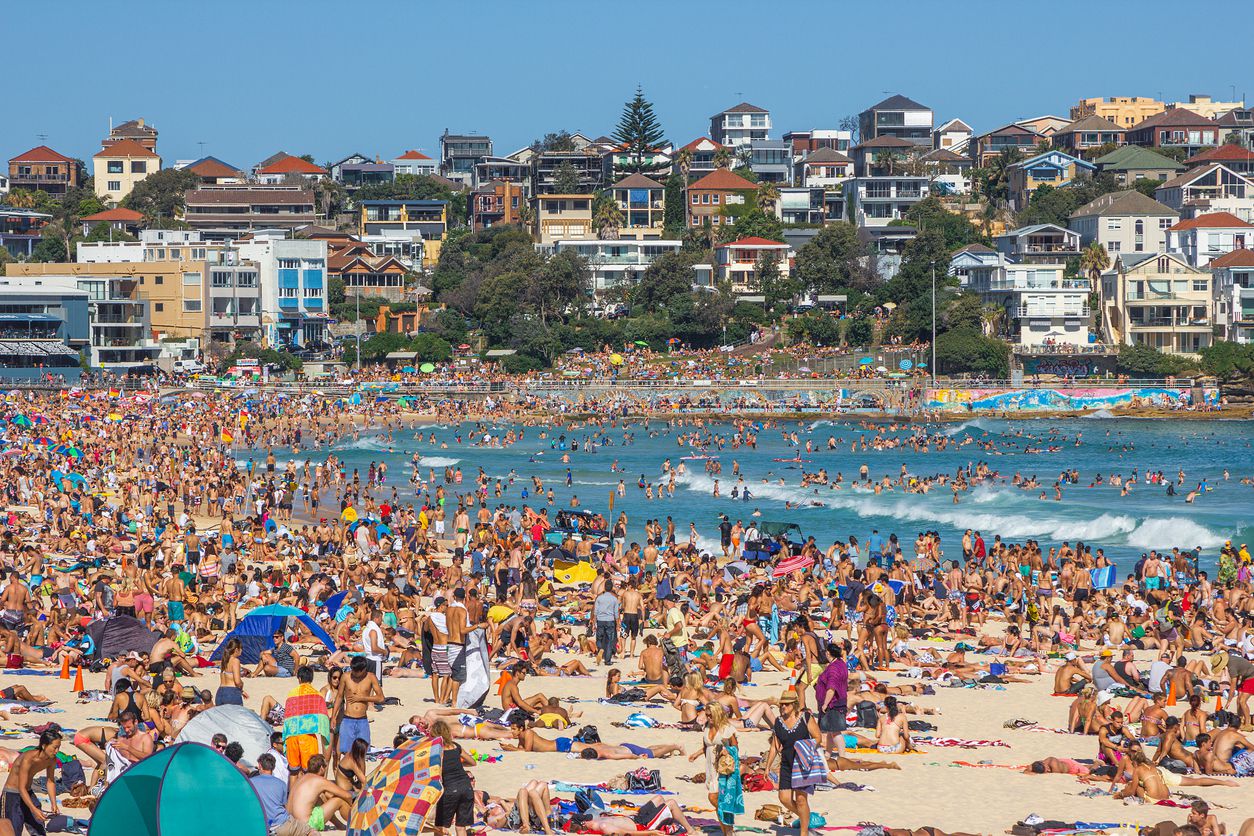 <p><b>Peak Season:</b> December to February</p><p>Bondi Beach is Sydney's poster child for sun-drenched good times, but come peak season — especially around Christmas and New Year — the vibe is more sardine can than laid-back surf haven. The white sandy beach attracts over <a href="https://www.visitbondibeach.com/bondi-blog/2023/8/8/does-bondi-beach-get-busy#:~:text=During%20the%20summer%20months%2C%20especially,tend%20to%20attract%20large%20crowds.">2.6 million people annually,</a> with over 40,000 visitors cramming the sands on the hottest days. While Bondi Beach is very much worth visiting, skip the peak season and come in the quieter months of spring or autumn. You’ll still catch great weather, and better yet, you’ll actually have space to lay your towel on the sand and enjoy the waves without elbowing through a crowd.</p>