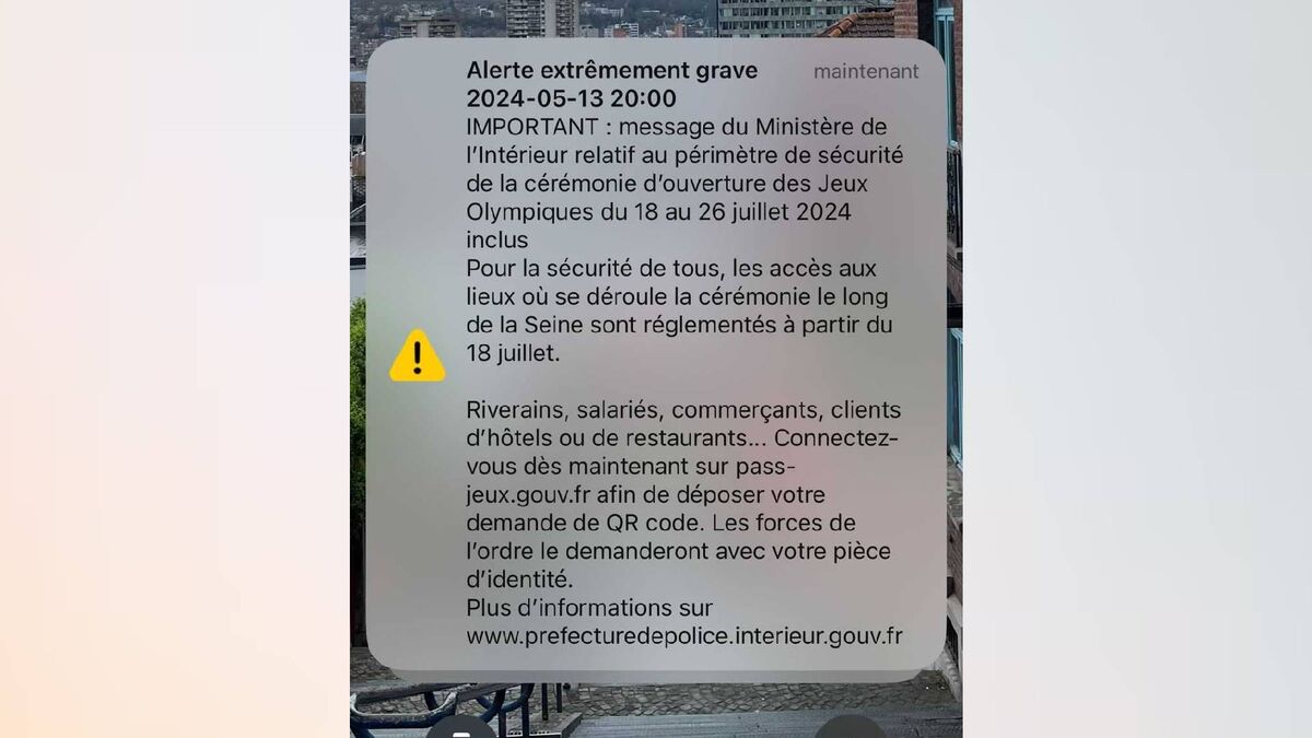 jo paris 2024 : pourquoi certains téléphones ont reçu un message d’« alerte extrêmement grave » ce lundi