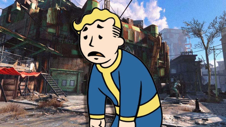 An image shows a tired and sad Vault Boy. 