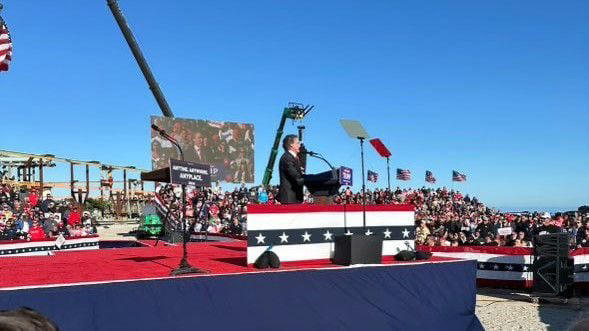 Burgum appears with Trump at rally in New Jersey continuing his ...