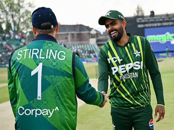 Ireland captain Paul Stirling and Pakistan skipper Babar Azam (Photo: Cricket Ireland/X)