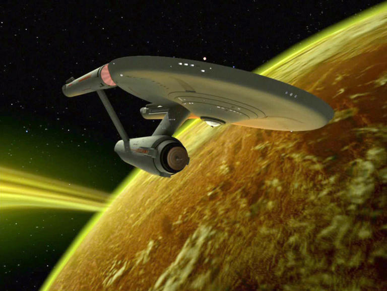 The USS Enterprise in a still from Star Trek: the Original Series. Photo: Getty Images