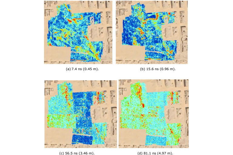 GPR scans showing the mysterious anomaly ((Higashi Nippon International University))