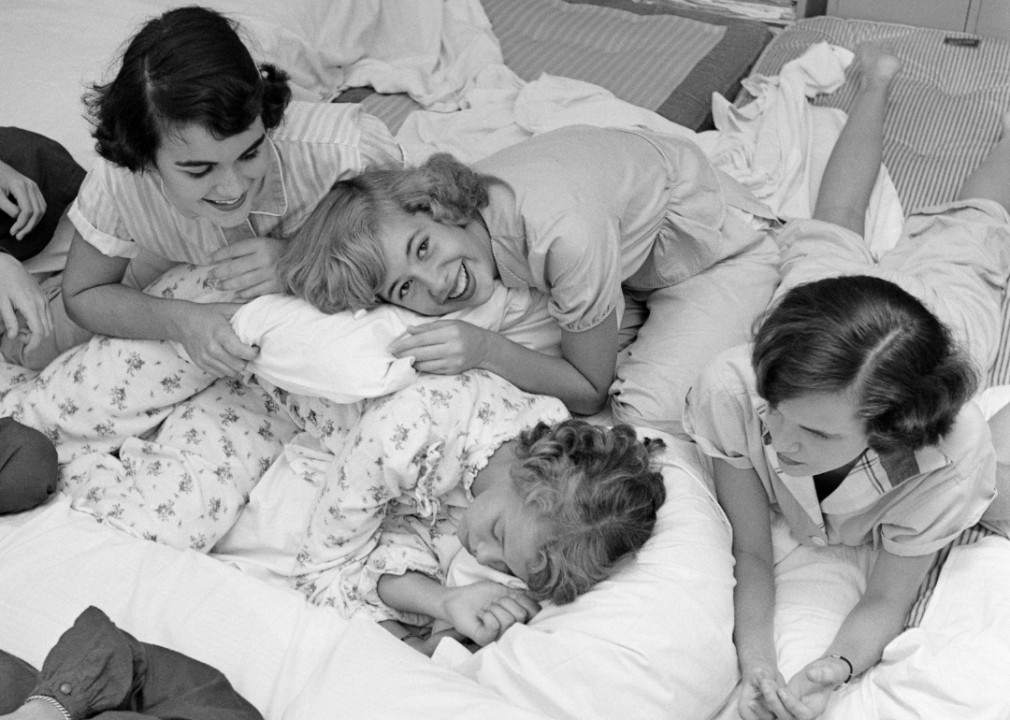 <p>The modern concept of sleepovers was popularized in the 1950s and 1960s, alongside the rise of suburban communities. According to Paula Fass, a professor emeritus at the University of California, Berkeley, children <a href="https://www.slumbertribe.com.au/slumber-party-sleepover-party-research-information#:~:text=%E2%80%9CMy%20impression%20is%20that%20sleepovers,Encyclopedia%20of%20Children%20and%20Childhood">could have friends stay overnight</a> now that they commonly had their own bedrooms.</p>