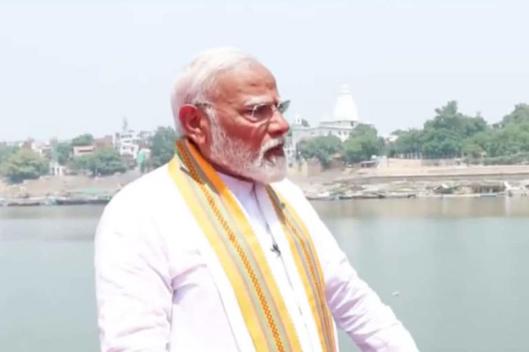 PM Narendra Modi speaks to News18 in Varanasi (Image: News18)