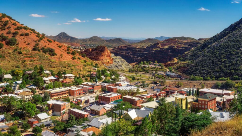 <p>Once a thriving silver mining town, <a href="https://www.discoverbisbee.com/">Bisbee</a> now draws artists, independent spirits, and those seeking an offbeat escape in the Arizona desert.</p><p>Its architecture is eclectic, reflecting its boomtown past. Winding streets climb the hillsides, offering quirky shops, <a class="wpil_keyword_link" href="https://www.newinterestingfacts.com/facts-about-art/" title="art">art</a> galleries, and a historic copper mine open for tours.</p>