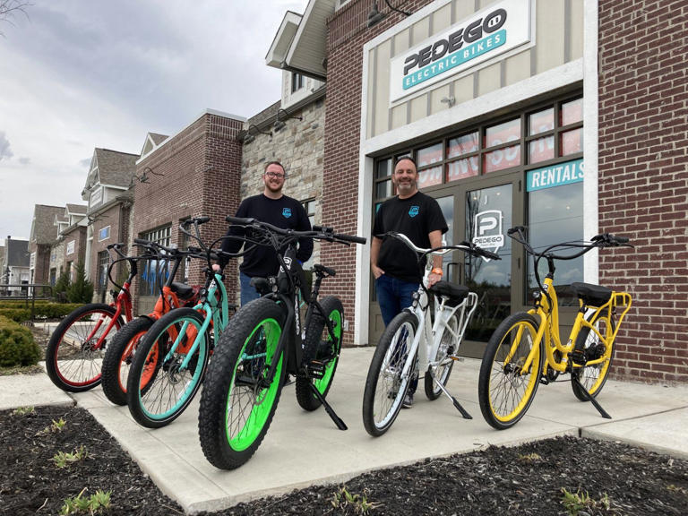 Columbus City Council on Monday approved spending another $500,000 to help subsidize the purchase of electric bikes like these ones on display in front of a Powell bicycle shop -- only eligible Columbus residents must use their e-bike vouchers at Columbus bike shops.