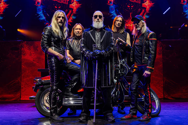 Judas Priest is one of more than 100 bands performing at the Sonic Temple Art & Music Festival, which takes place Thursday through Sunday at Historic Crew Stadium. Bassist Ian Hill, second from left, is interviewed below,