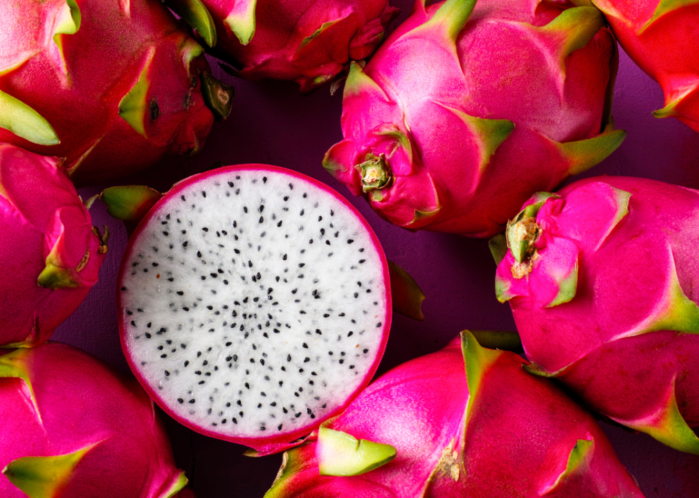 <p>Dragon fruit refers to the fruit of the <em>Hylocereus</em> cactus, which is native to Mexico and Central America. When the fruit began to be more widely consumed in majority-English-speaking countries, the word "dragon fruit" <a href="https://www.healthline.com/nutrition/dragon-fruit#what-it-is">emerged, referring to its dragonlike red skin and green scales</a>.</p>
