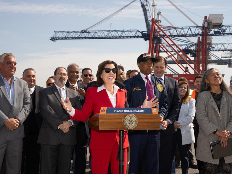 Mayor Eric Adams, Governor Kathy Hochul and Port Authority officials made the announcement on Tuesday at Brooklyn Marine Terminal.