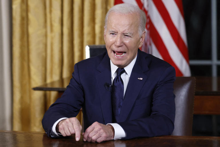 President Joe Biden addresses the nation on the conflict between Israel and Gaza on Oct. 19.