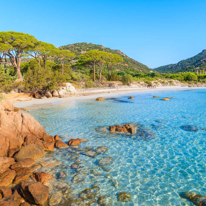 As it is located in Europe's South, where the climate is subtropical, Corsica boasts a year-round balmy weather, with mild winters and scorching-hot summers, and alongside Côte d'Azur, it's <strong>one of the hottest destinations in France</strong>. On average, it's a pleasant 82°F in Ajaccio in the warmer months, the Corsican capital, while Bastia, the island's main port and one of its cultural centers, sees temperatures soar above 83°F frequently, with only a <a href="https://weatherspark.com/m/62134/7/Average-Weather-in-July-in-Bastia-France" rel="noreferrer noopener">16% chance</a> of an overcast day. The best time for visiting is undoubtedly between May and September when precipitation is low and the sun is at its peak: in other words, it is <strong>extremely unlikely</strong> your beach day will be ruined by rain, or those sweeping mountain views will be covered by gloomy clouds.