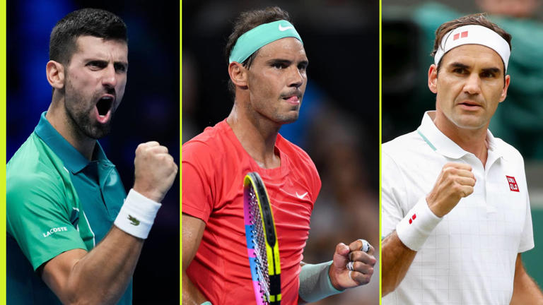 Novak Djokovic, Rafael Nadal and Roger Federer comparison