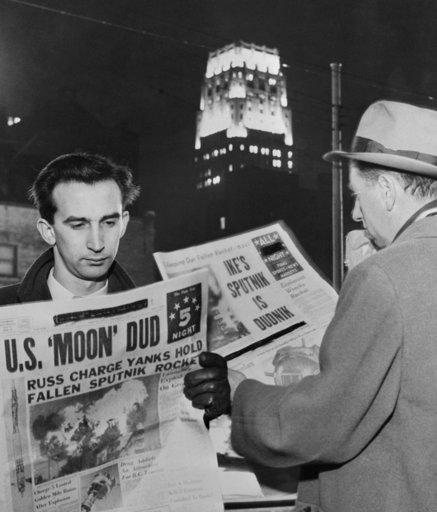<p>US newspapers didn’t help when they published headlines such as "Soviets to H-Bomb Moon On Revolution Anniversary Nov 7," among others.</p>