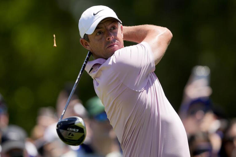 Rory McIlroy, who won the PGA Tour's Wells Fargo Championship in Charlotte, N.C., on Sunday, filed for divorce Monday in Florida. ((Chris Carlson / Associated Press))