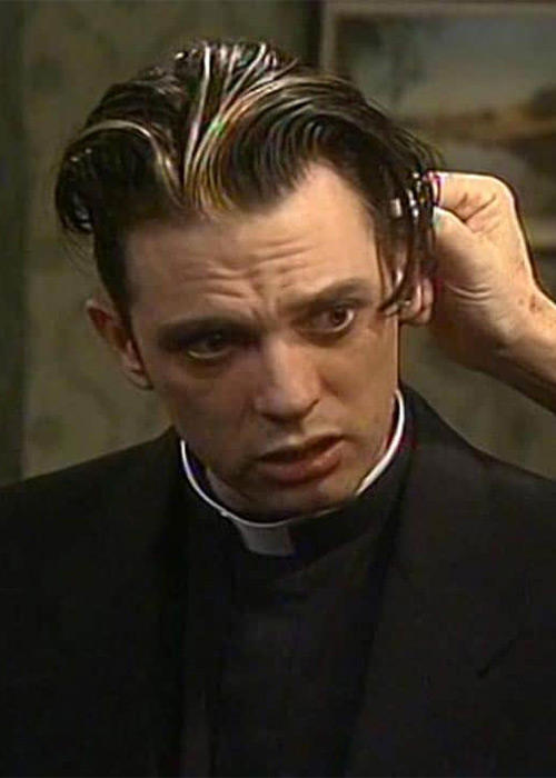 Joe Rooney as Fr Damo in Father Ted. Pic: Channel 4