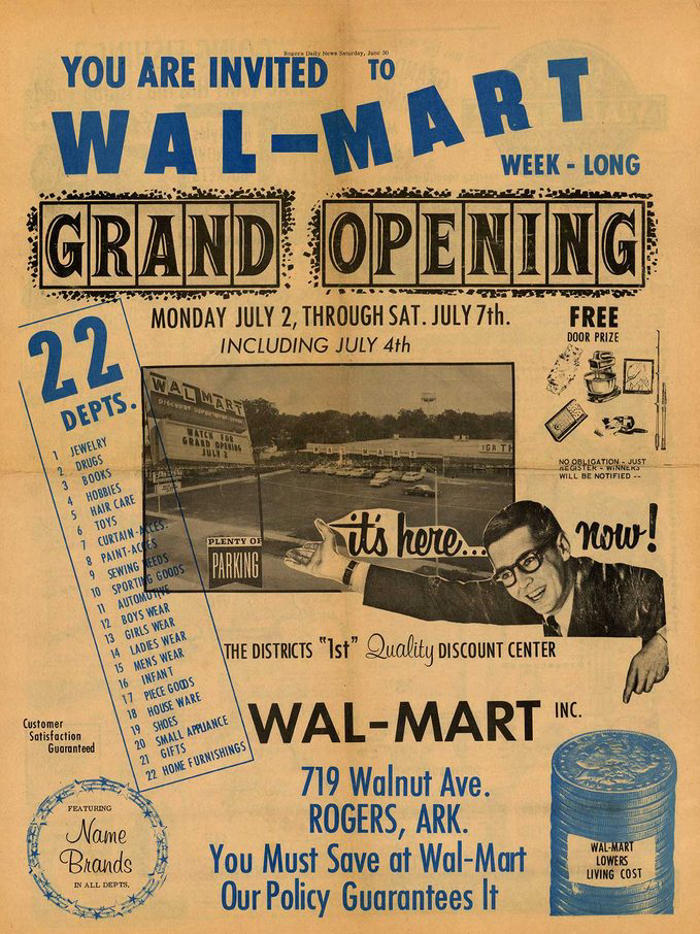 what walmart looked like when it first opened in 1962
