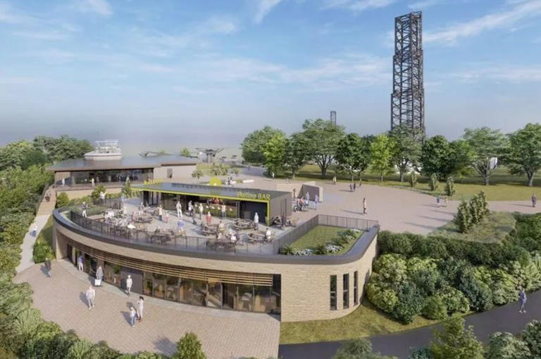 An image of the restaurant planned as part of the Skyline Enterprises leisure attraction on Kilvey Hill