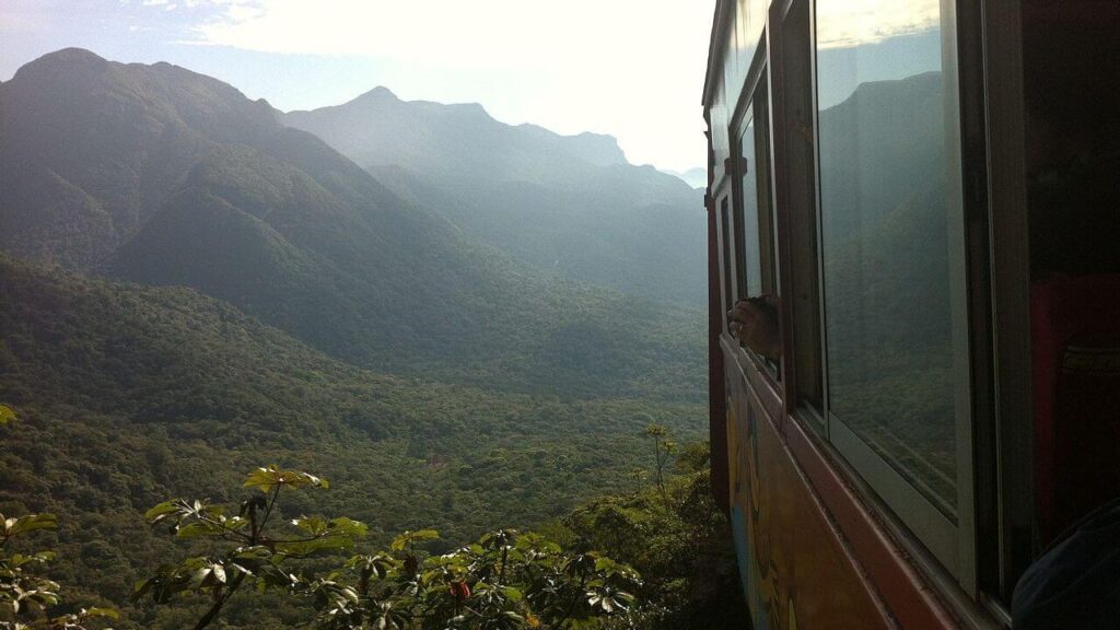 <p>On the search for a unique train trip? The Serra Verde Express covers 42 miles (68 km) from Curitiba to Morretes in Brazil, which takes 1 hour and 30 minutes. During the journey, you’ll witness a stunning combination of rainforests, canyons, and lush lowlands. </p><p>In addition, you’ll cross 30 bridges and 14 tunnels, capturing the scenic beauty along the way. The several historic stations you pass through date back to the late 1800s and offer a glimpse into Brazil’s past. </p>