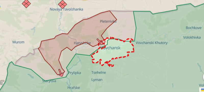 ukrainian armed forces partially push russians out of vovchansk - general staff