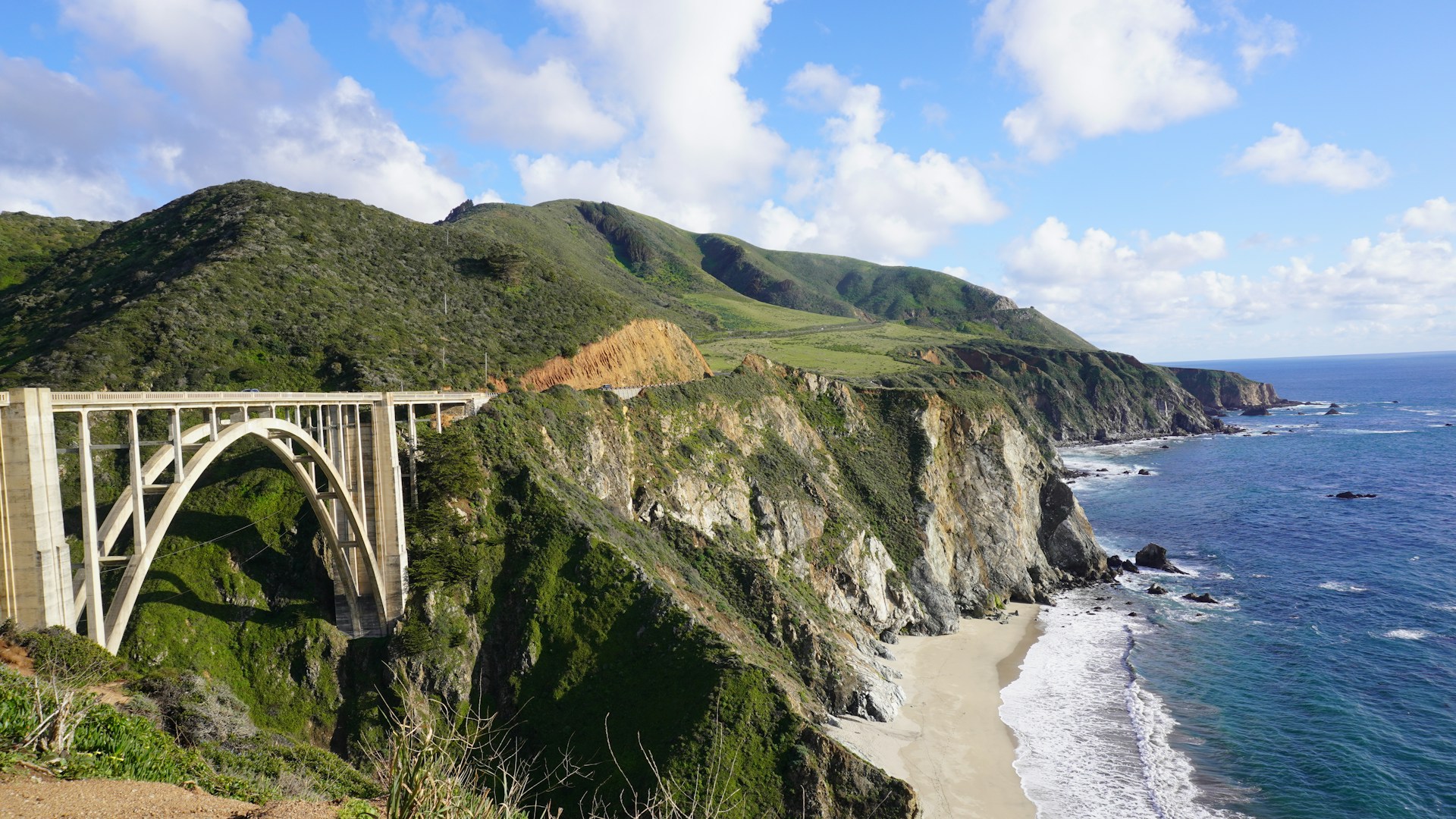 <p><strong><em>1600 miles; 8–12 days duration</em></strong></p>  <p>The Pacific Coast Highway, which is also known as the PCH, is California's most recognized route. It is almost 1600 miles and is one of the most famous road trips in the world. The route starts in Monterey and goes to Los Angeles. It leads us through ocean vistas, cute little coastal towns, and places like Big Sur and the Golden Gate Bridge.</p>  <p>You can check out several charming hamlets on this journey and even explore the <a href="https://santabarbaraca.com/itinerary/how-santa-barbara-got-its-spanish-vibe/">Spanish-influenced architecture</a> of Santa Barbara. Don't forget to stop at <a href="https://www.parks.ca.gov/?page_id=623" rel="noreferrer noopener">Point Dume State Beach</a> for a breathtaking view of dolphins and migrating whales in the ocean water. Eat seafood in Monterey, cheeses in Point Reyes, and gourmet food in Santa Barbara.</p>