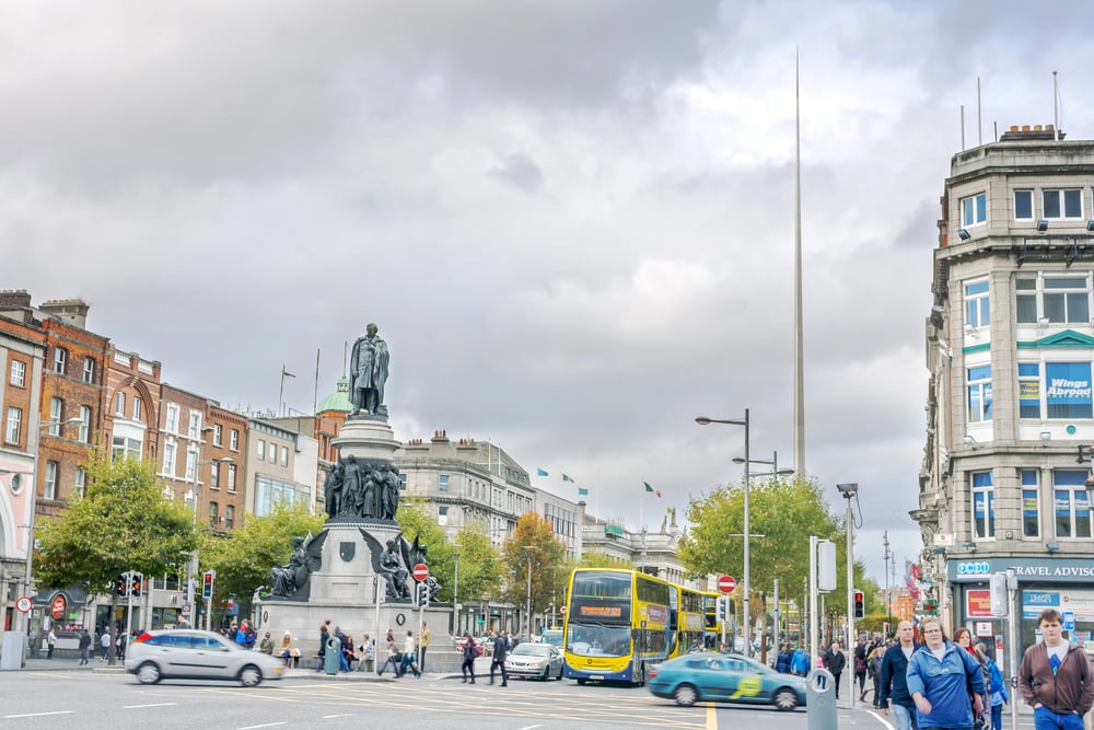 <p>If hiring a taxi for the half day makes you nervous (or if you are<a href="https://kateabroad.com/solo-travel-dublin/"> traveling solo to Dublin</a>), I would recommend the<a href="https://www.tiqets.com/en/dublin-c68616/hop-on-hop-off-bus-dublin-guinness-storehouse-fast-track-p977698?partner=travelswiththecrew" rel="noopener noreferrer"> hop on hop off bus tour with a fast track to visit the Guiness Storehouse</a>.</p><p>It will allow you to do a loop of Dublin in a little over an hour with stops at your favorite spots. You will need to make your way into Dublin to get to the bus, so here are some other options.</p>