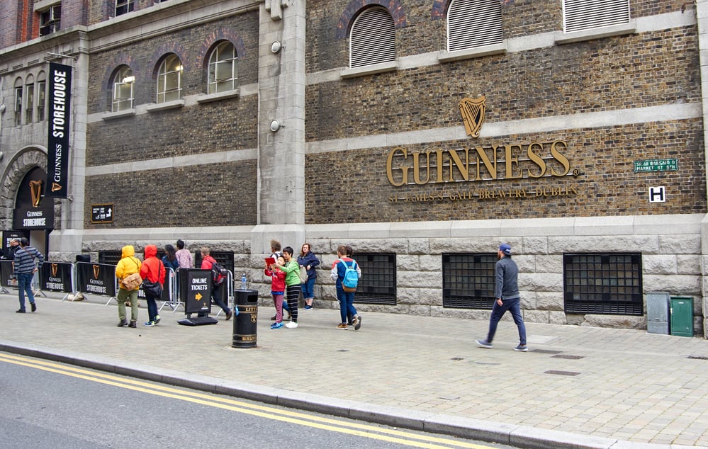 <p>Learn about the history of Ireland’s most famous export at the Guinness Storehouse. The tour ends with a complimentary pint of Guinness in the Gravity Bar, which offers panoramic views of the city.</p><p>This is one of the most popular tourist destinations in Dublin. Unless you are visiting during the busy summer months you won’t need to buy tickets ahead of time.</p><p><em>Plan on an hour.</em></p>
