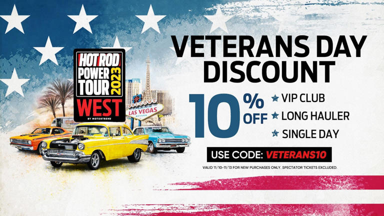 Save Big on HOT ROD Power Tour West Tickets With a Veterans Day Sale!