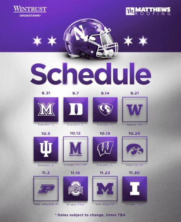 Northwestern Football Will Twice Play At Wrigley Field; Full Schedule 