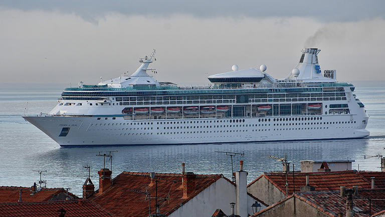 The Royal Caribbean cruise liner Vision of the Seas, seen here sailing off the coast of France, is slated to depart from Baltimore, Md., on May 25. Getty Images