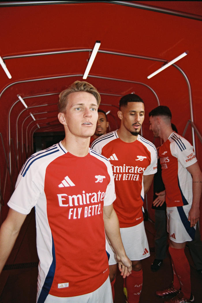 new arsenal kit: gunners launch home strip before title finale with one major change
