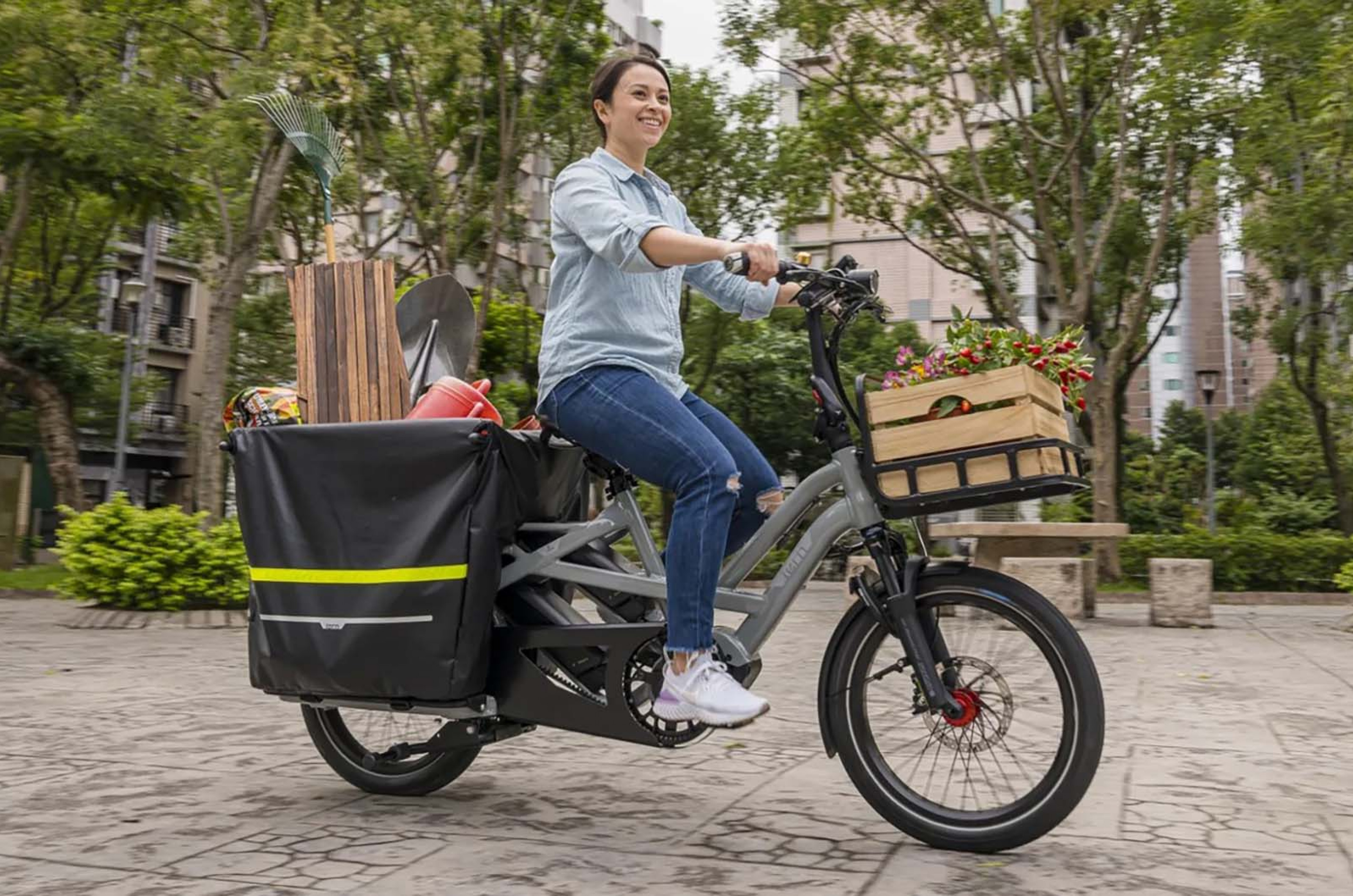 <p>While it might be a more expensive option, the Tern GSD S10 is a great cargo bike that is packed full of useful kit. The rear-loading machine can carry up to 200kg, but thanks to its slim design, can be stored vertically to save space. </p>  <p>Because there is room for kids in the hopper and your food shopping, the GSD S10 is one of the most convincing electric bikes that could replace your car.</p>