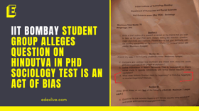 IIT Bombay student group alleges question on Hindutva in PhD Sociology test is an act of bias