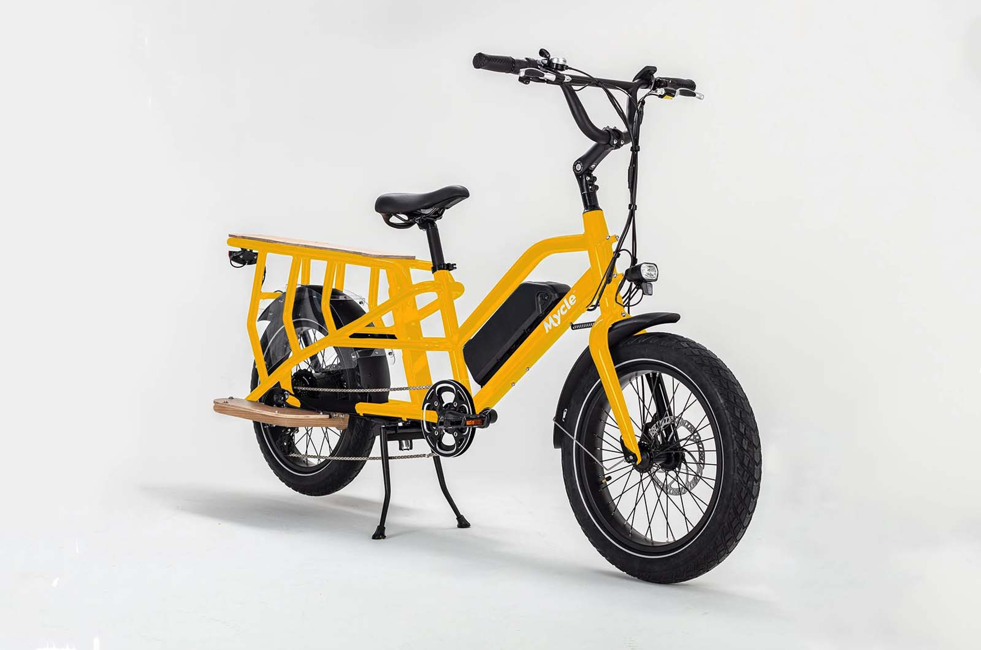 <p>If you’re after a low cost cargo bike then the Mycle Cargo is the pick of the bunch. This longtail bike gets a 125kg maximum load carrier, a seven-speed Shimano drivetrain and up to 37 miles of range per battery (you can install up to two on the frame). </p>  <p>And if you like your e-bike loaded with accessories, there are plenty of options to choose from to tailor the bike to your own riding needs, such as child carriers and rear baskets. </p>