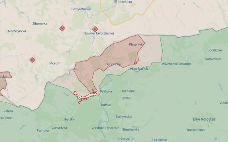 ukrainian forces counterattack near vovchansk, general staff