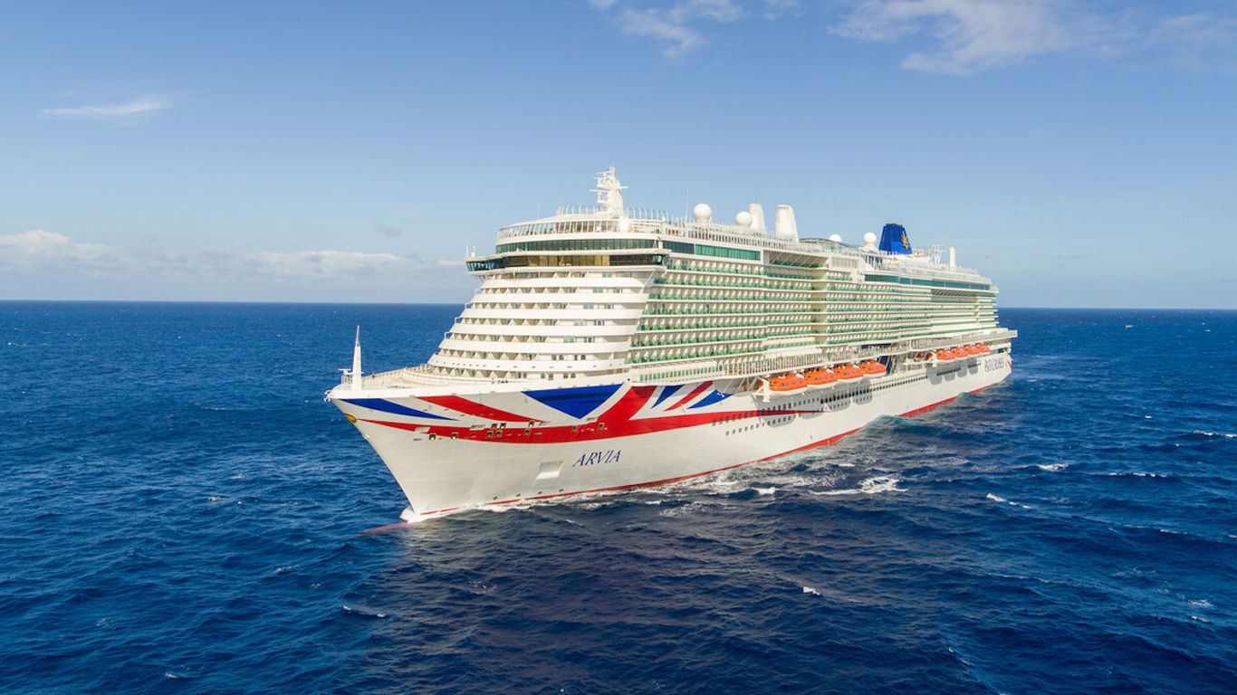 P&O Cruises' MS Arvia is the largest ship to be commissioned for the British cruise market at a gross tonnage of 185,581. The ship's maximum passenger capacity comes in at a whopping 6,685.