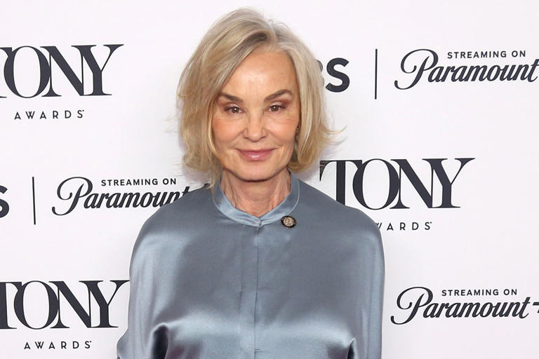 Bruce Glikas/WireImage Jessica Lange at the 2024 Tony Awards Meet the Nominees junket at Sofitel New York on May 2, 2024 in New York City